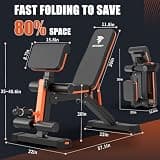 XChief Foldable Adjustable Weight Bench with Leg Extension and Preacher