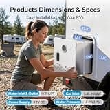 Ranein Gen II 65,000 BTU RV Tankless Water Heater with Diagnostic Remote