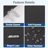 MOSISO Vertical Water-Resistant Polyester Laptop Sleeve with Front Pocket Storage