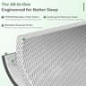 HOMRELEXA 3-Inch Firm Bamboo Charcoal & Gel Dual-Layer Mattress Topper