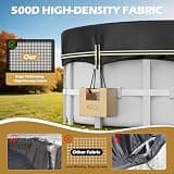ZhenXingCheng 15-Foot 500D High-Density Oxford Extreme Wind Round Pool Cover
