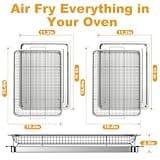 Donguli Extra-Large Stainless Steel Oven Air Fryer Basket Two-Piece Set