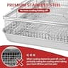 Geesta Extra-Large Stainless Steel Air Fryer Basket Set with Recipe Book