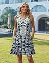 Zeagoo Sleeveless Hawaiian Sundress with Pockets and Swing Silhouette