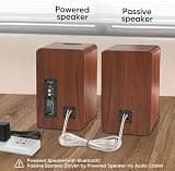 Saiyin 80W Powered Bluetooth Bookshelf Speakers for Home TV and Turntables