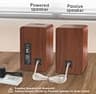 Saiyin 80W Powered Bluetooth Bookshelf Speakers for Home TV and Turntables