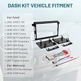 NuIth Complete Double DIN Dash Kit with Wire Harness & Antenna Adapter for Ford