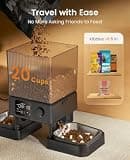 oneisall 5L Dual-Bowl Automatic Cat Food Dispenser for Multi-Pet Homes