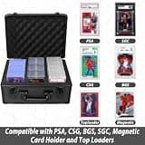 OUUTMEE Aluminum Alloy Graded Sports Card Storage Case, 100 Slab Capacity