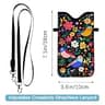otilil Soft Neoprene Slide-In Cell Phone Sleeve Pouch with Crossbody Strap
