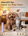 Veeconn 4-in-1 Waterproof Dog Clipper Kit with 7,500 RPM Motor & 4 Guide Combs