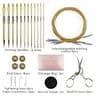 27-Piece Gold Plated Aluminum Interchangeable Tunisian Crochet Hook Set