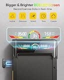 TOPUTURE Under Desk Treadmill, 15% Auto Incline, 3.0HP Brushless Motor, RGB Display