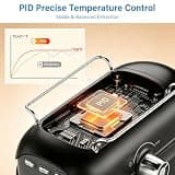 XIXUBX 20-Bar Compact Espresso Machine with PID Temperature Control and Frother