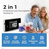 LEFTYCHOICE LCLBM-01 2-in-1 Total Cholesterol and Hemoglobin Testing Kit