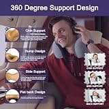 napfun Upgraded Ergonomic Pure Memory Foam Travel Neck Pillow for Airplane