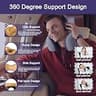 napfun Upgraded Ergonomic Pure Memory Foam Travel Neck Pillow for Airplane