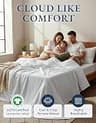 LANE LINEN 100% Organic Cotton Percale 3-Piece Set for Shallow Mattress
