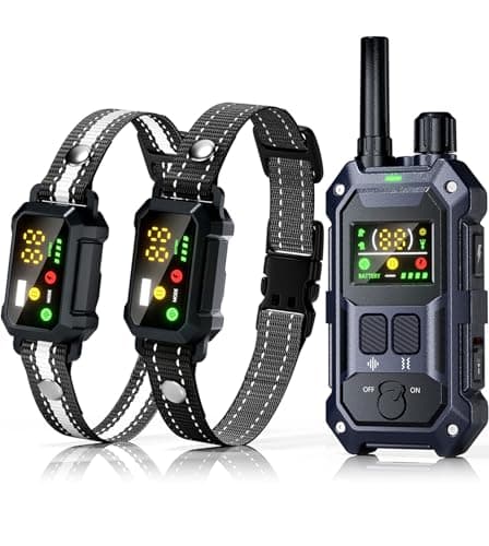 BLACKDOG Military Dual Channel Dog Shock Collar System for 2 Dogs with 4200ft Range
