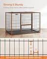 Feandrea 48-Inch Heavy Duty Escape-Proof Steel Dog Crate with Lockable Wheels