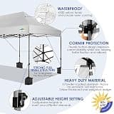 COBIZI Heavy Duty Pop-Up Canopy Tent with Thickened Frame and 6 Removable Sidewalls