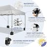 COBIZI Heavy Duty Pop-Up Canopy Tent with Thickened Frame and 6 Removable Sidewalls