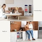 Velieta 24-Inch Dual Zone Wine and Beverage Refrigerator, Touch Control