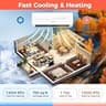 COSTWAY Blast Series 12,000 BTU Wall-Mounted Ductless Inverter AC Unit with Heat Pump