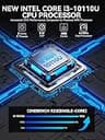 GMKtec G3 PRO Silent Edition Mini PC, Intel Core i3-10110U, 16GB RAM, 512GB SSD