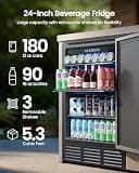 ICEVIVAL 24-Inch Front-Venting Built-In Beverage Refrigerator (180 Cans)