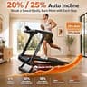 Vitalwalk Foldable Auto Incline Compact Treadmill for Running, 350 lbs Limit