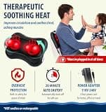 Zyllion Shiatsu Back and Neck Massager with Heat, 3D Deep Tissue Pillow