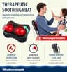 Zyllion Shiatsu Back and Neck Massager with Heat, 3D Deep Tissue Pillow