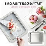 At Home Stainless Steel Ice Cream Roller Maker Machine with Storage Lid
