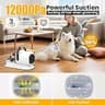 FIXR PG01 Pet Grooming Vacuum Kit with 12,000 Pa Suction and HEPA Filtration
