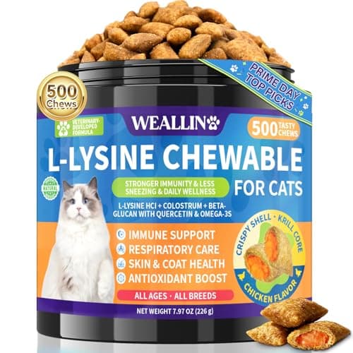 L-Lysine Respiratory Chews with Colostrum & Omega-3, Chicken Flavor, 500-Count