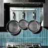HexClad Hybrid Stainless Steel Nonstick 6-Piece Frying Pan Set for Chefs