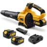 LOSART Heavy-Duty Cordless Leaf Blower with 650 CFM and Dual 5.0Ah Batteries