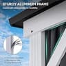 YITAHOME 10x12 ft. Double Roof Hardtop Gazebo with Netting and Curtains