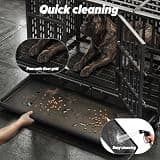HIWOKK 48-Inch Heavy Duty Indestructible Steel Dog Crate with Rounded Edges