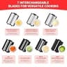 Professional 250W Electric Cheese Grater and 7-in-1 Salad Maker Machine