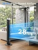 ZAFRO 42-Inch Smart Tower Fan with 1060 CFM Airflow & Auto-Dimming Screen