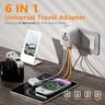 TESSAN 28W Universal Travel Adapter with 3 USB-C Ports & 10A Dual Fuses