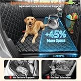 URPOWER Upgraded 550lb Capacity Waterproof Hard Bottom Back Seat Extender for Dogs