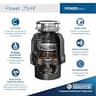 InSinkErator Power Series 3/4 HP Continuous Feed Garbage Disposal, Black