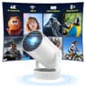 Portable Battery-Powered Mini Projector, 4K Support, Auto Keystone, 220° Stand