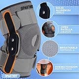 Sparthos Heavy-Duty Hinged Knee Brace with Dual Metal Side Stabilizers