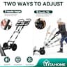 YITAHOME 36-Inch Wheeled Snow Pusher with U-Handle