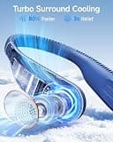 SWEETFULL Portable Neck Fan, 5200mAh Battery, 20-Hour Runtime, Bladeless