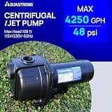 Aquastrong Shallow Well Jet & Centrifugal Pump, 1.5 HP, 4250 GPH, 115/230V